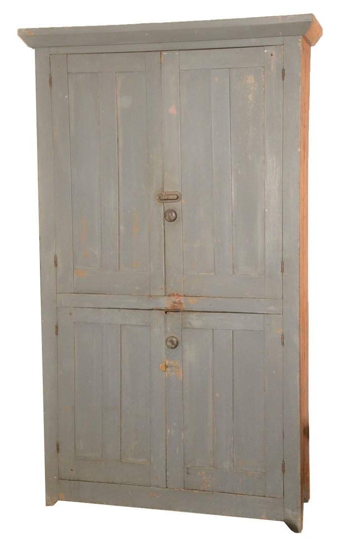 Early Blue Painted Cupboard (1 of 8)