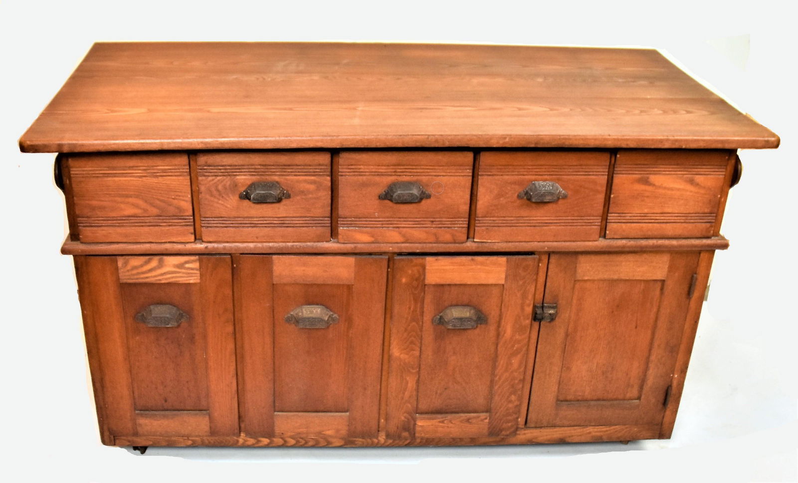 Unusual Oak Country Store Cabinet (1 of 6)