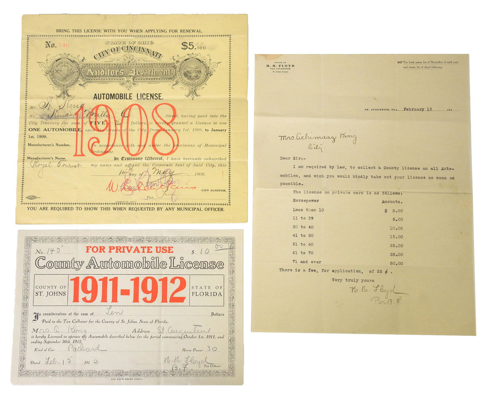 Two Early Paper Auto License (1 of 10)