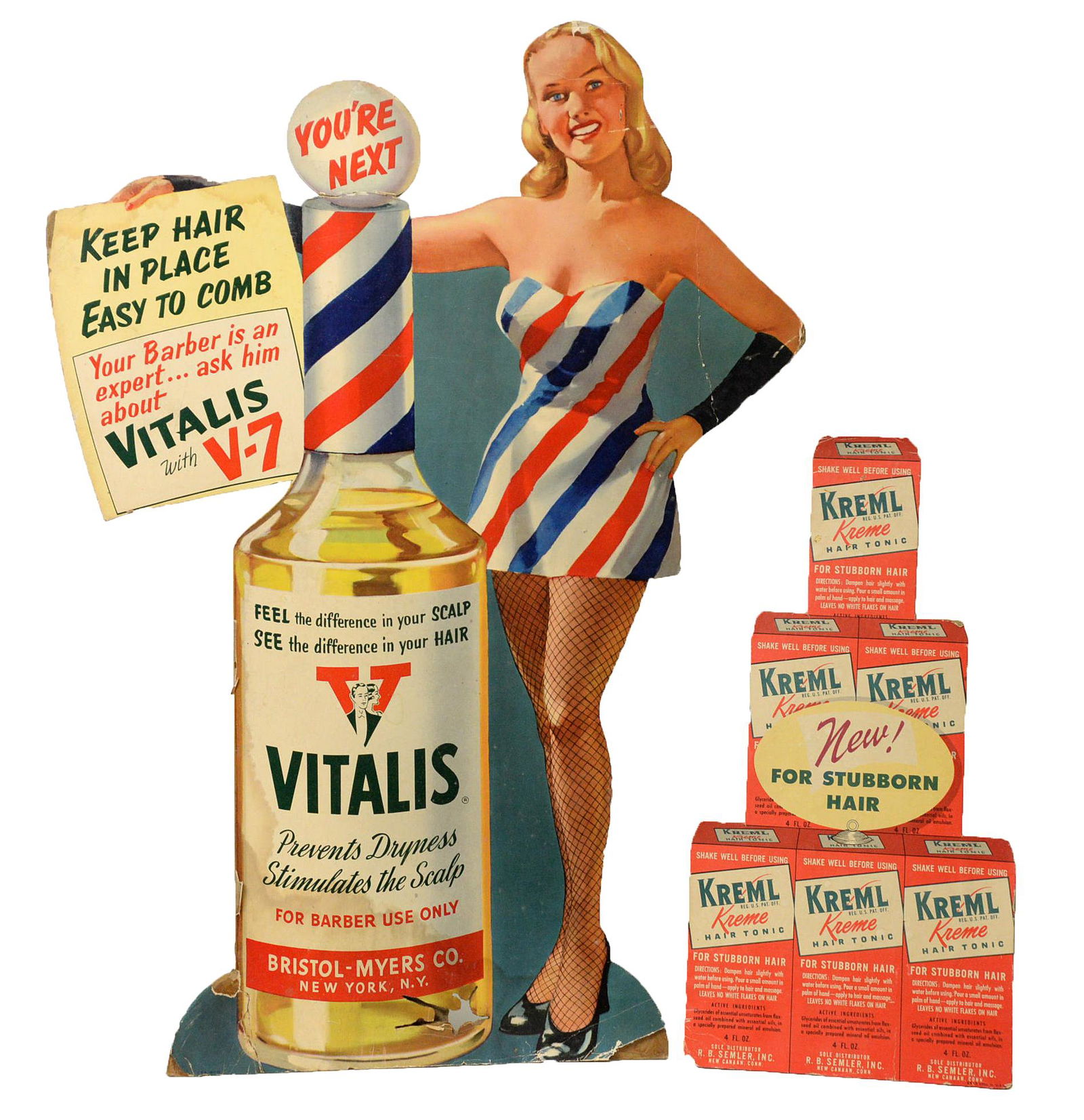 Two Barber Shop Card Stock Displays (1 of 10)