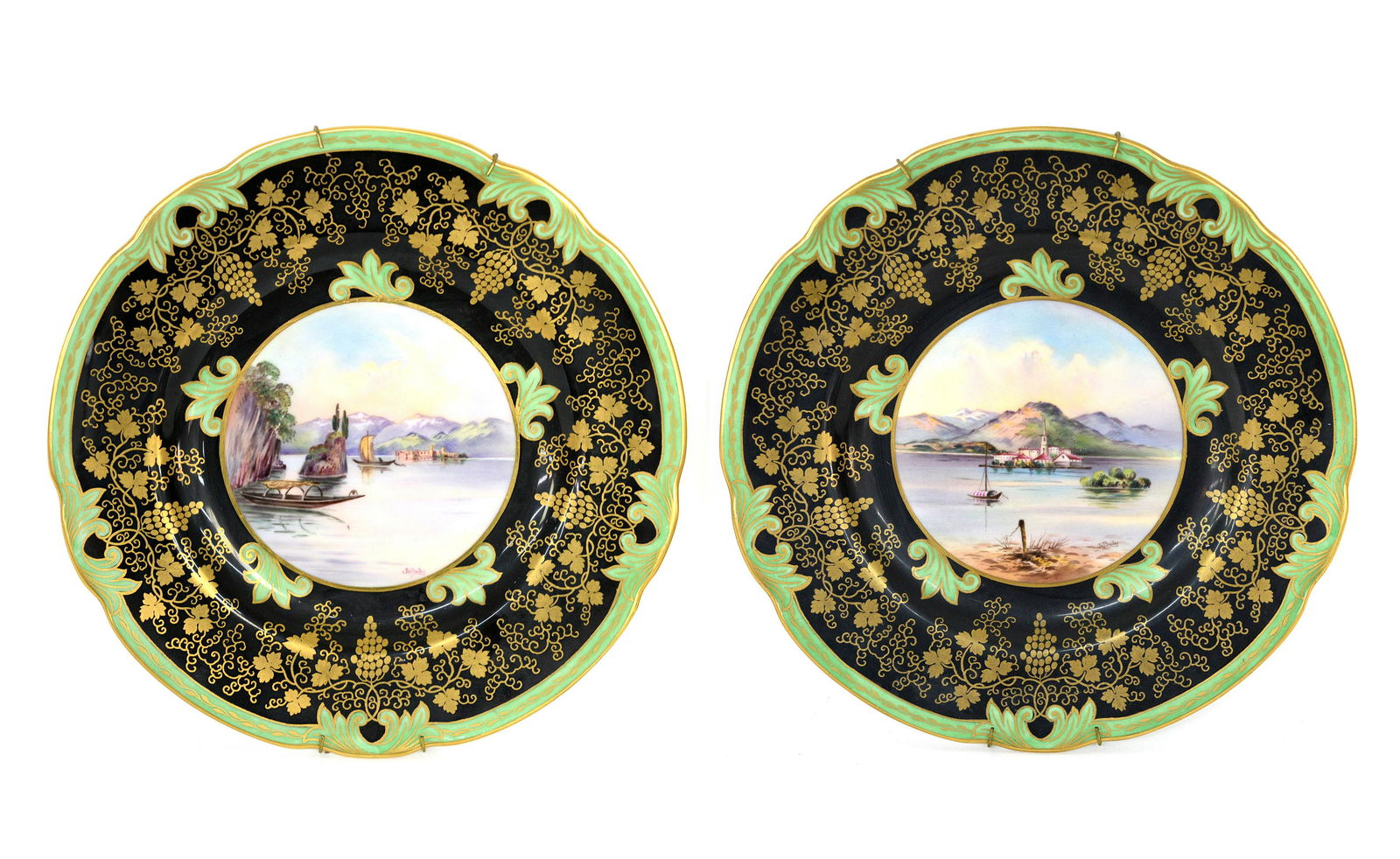 Pair Artist Signed Wedgwood Plates (1 of 15)