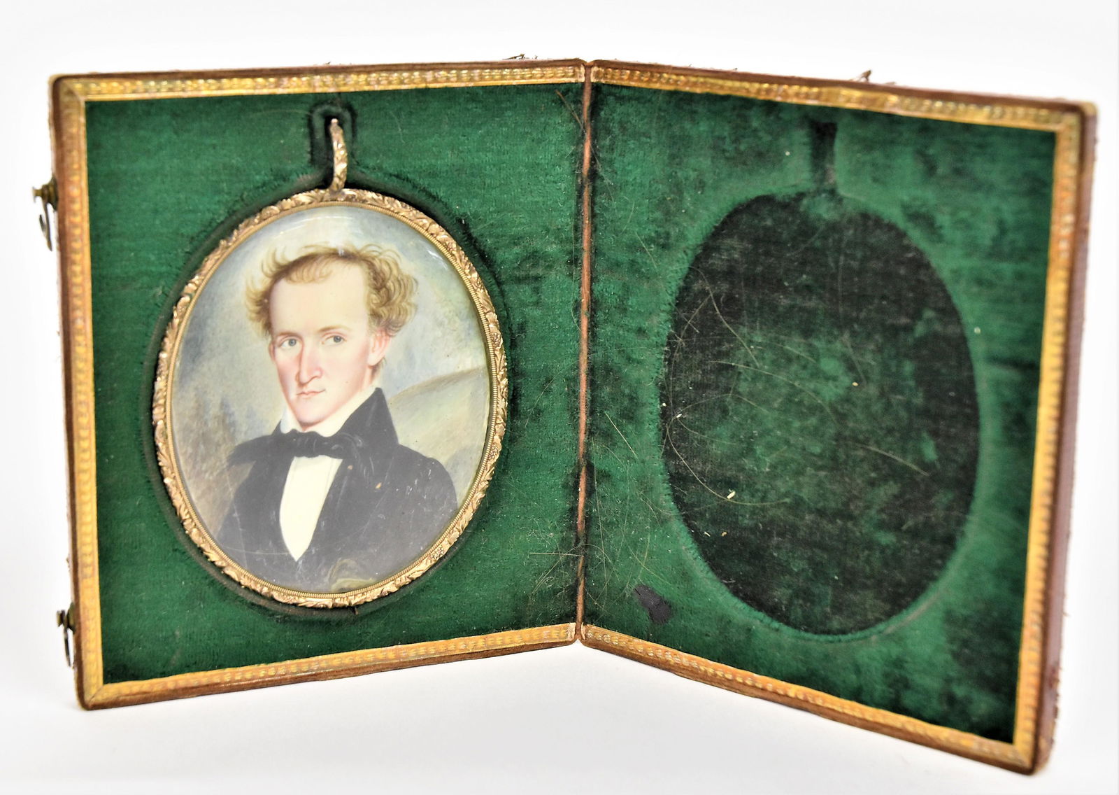 Cased Miniature Painting of Young Gentleman (1 of 4)
