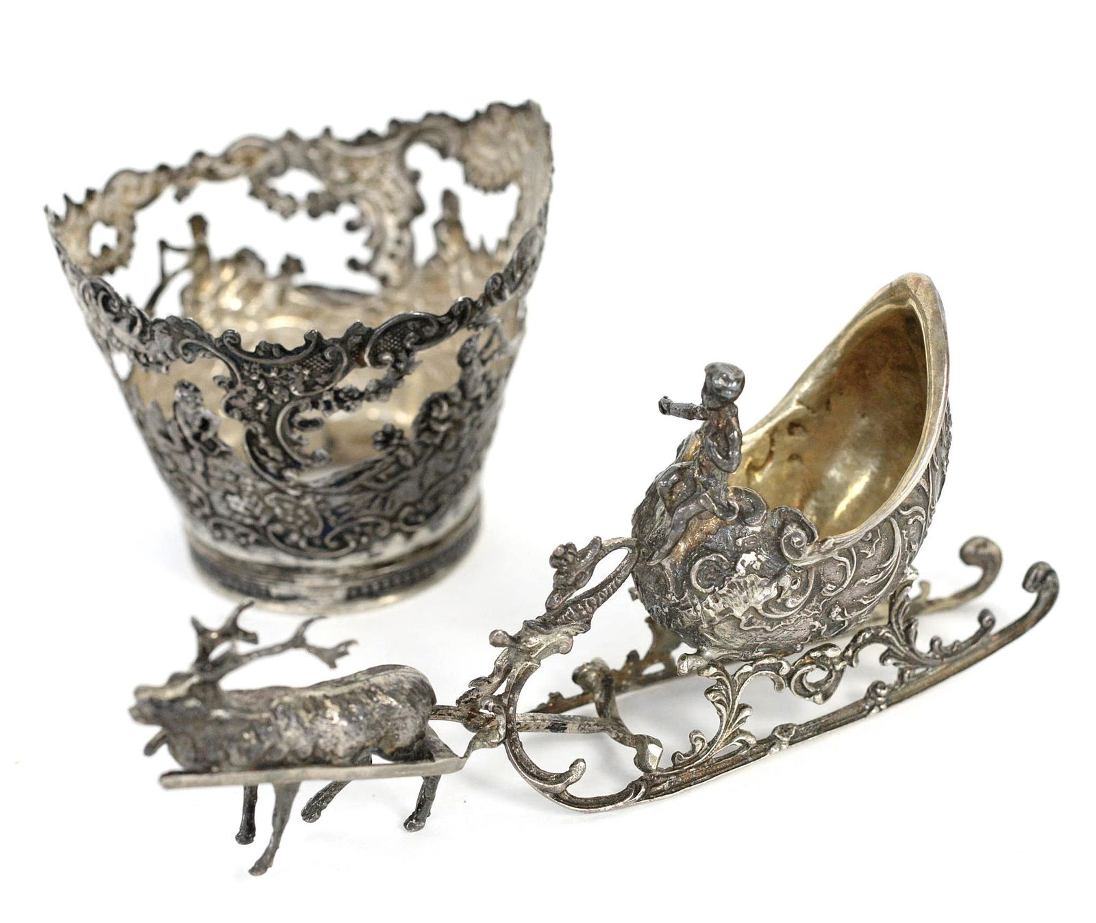 Continental Figural Salt Sleigh Plus (1 of 9)