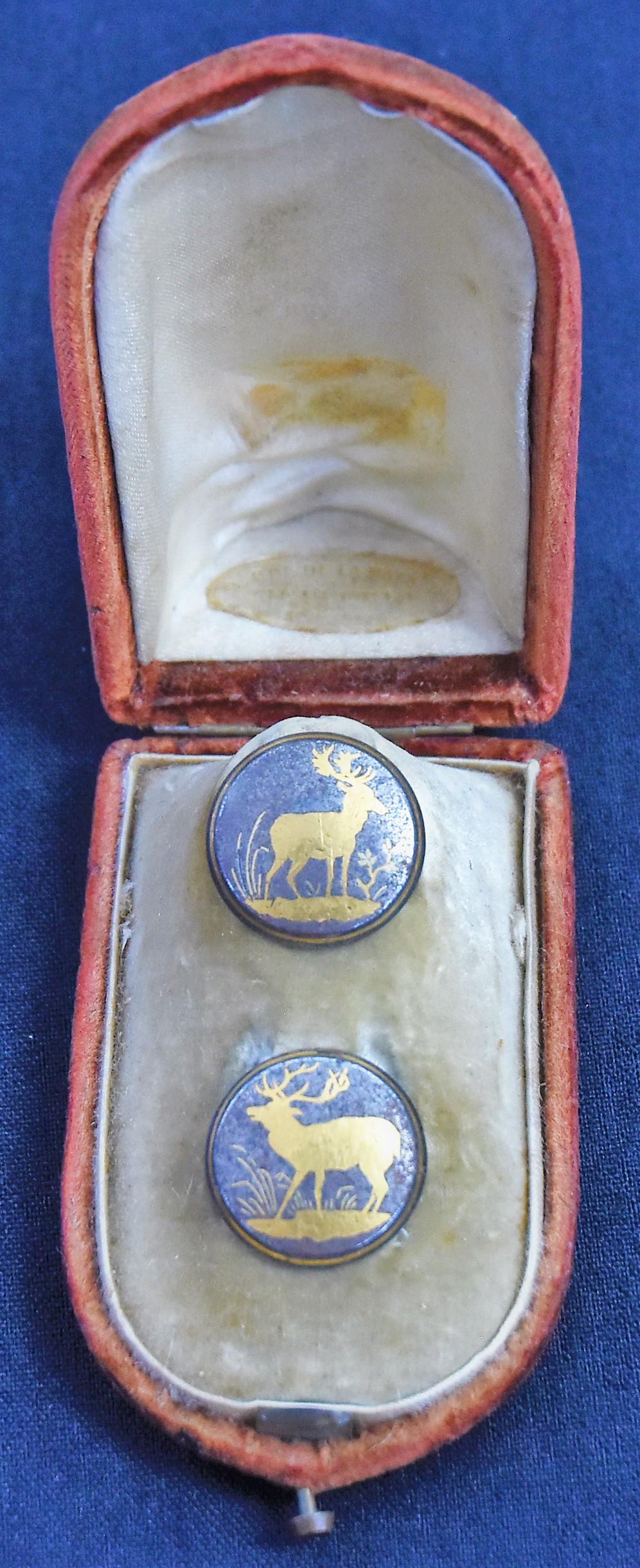 18k Gold Inlaid Steel Cuff Links (1 of 4)