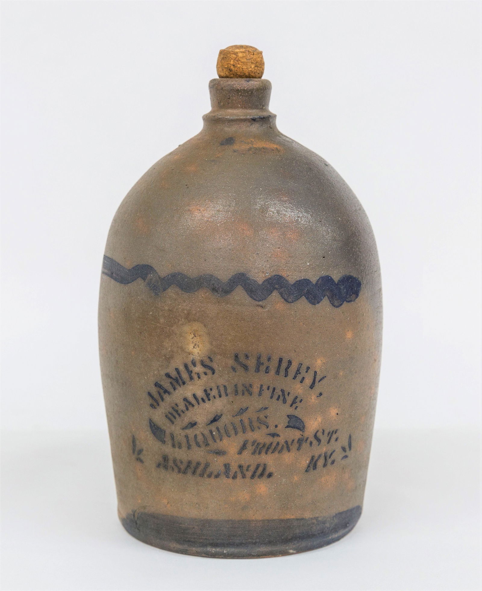 James Serey Liquors Ashland Kentucky Stoneware Jug (1 of 6)