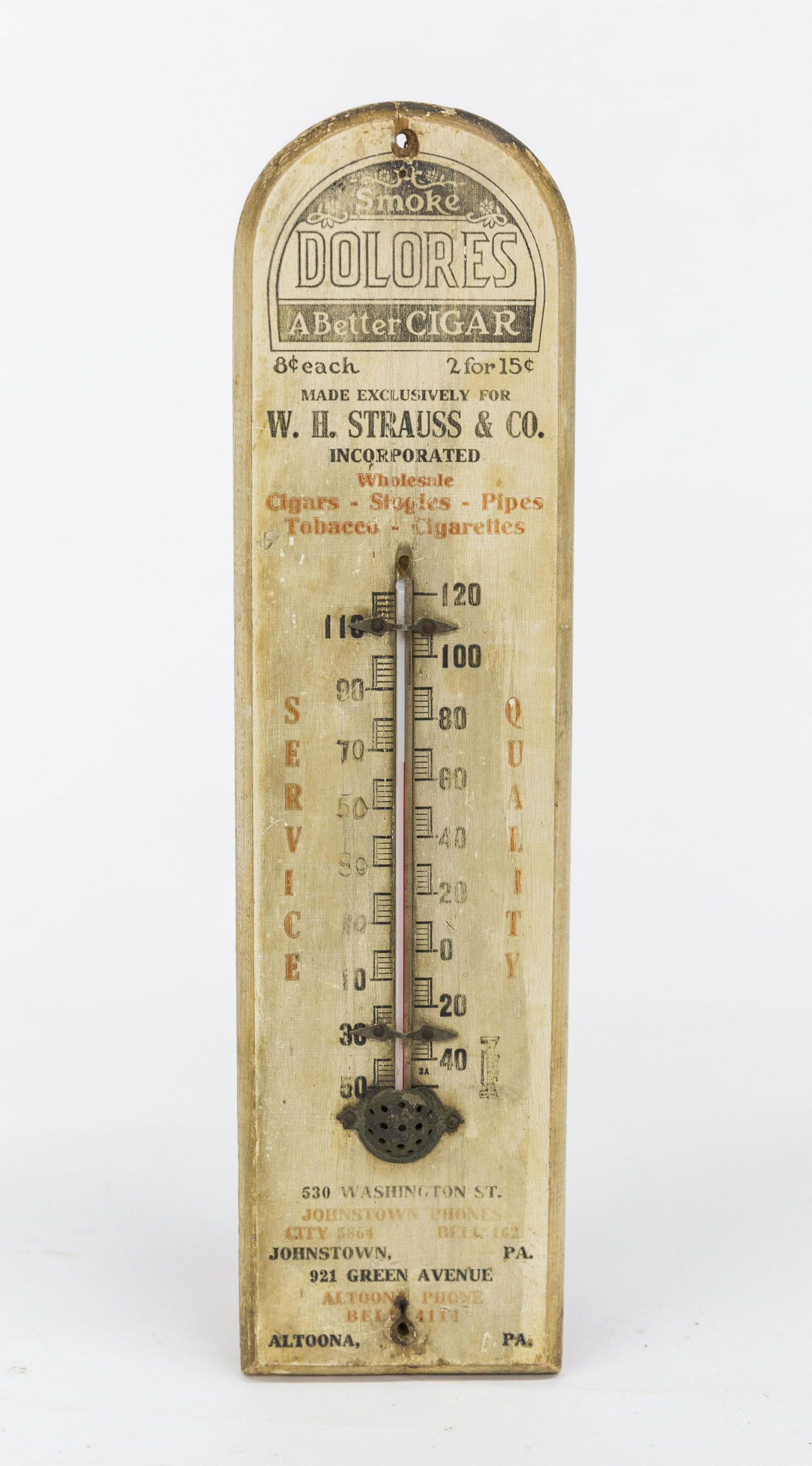 Early Dolores Johnstown PA. Cigar Thermometer (1 of 7)
