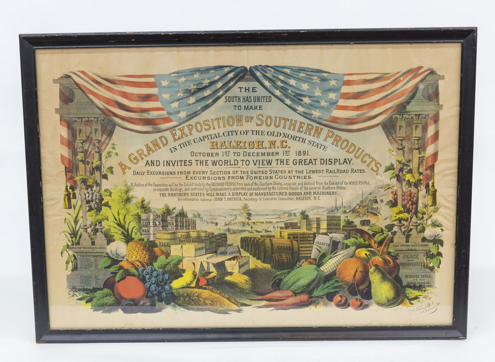 Raleigh, N.C.  1891 Exposition Poster (1 of 9)