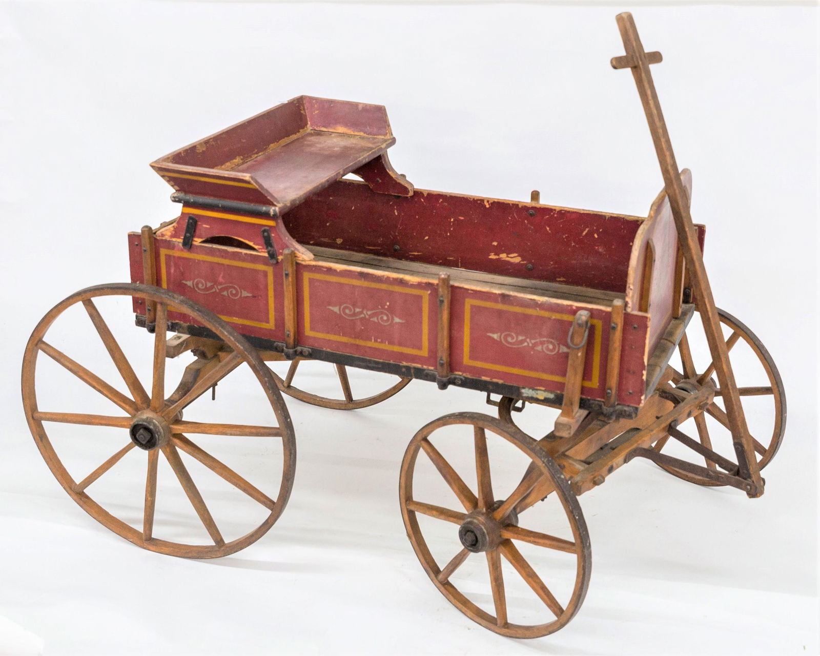 Rare Original Paint Decorated Goat Wagon (1 of 15)
