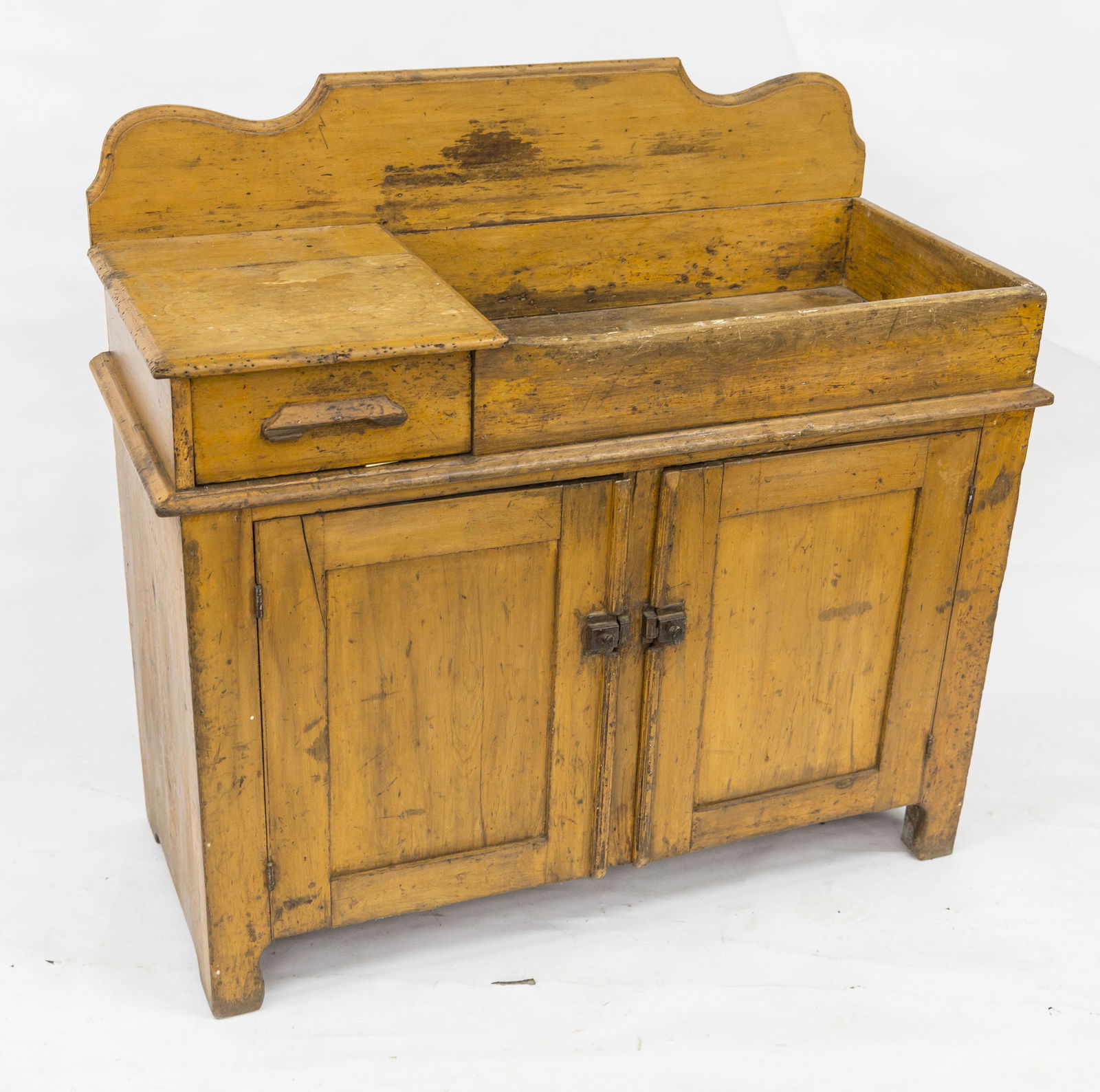 Early Dry Sink With Old Mustard Paint (1 of 15)