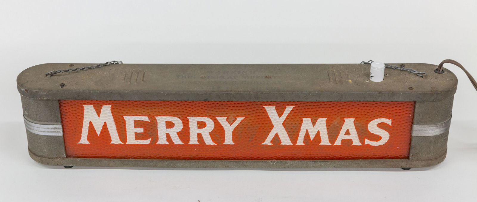 Hanging Lighted Merry Xmas Store Sign (1 of 5)