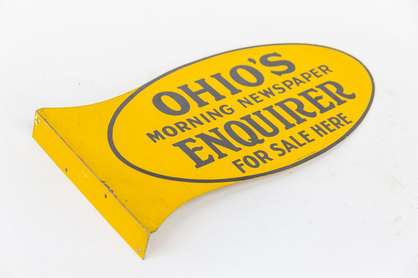 Porcelain Enamel Cincinnati Enquirer Flange Sign (1 of 7)