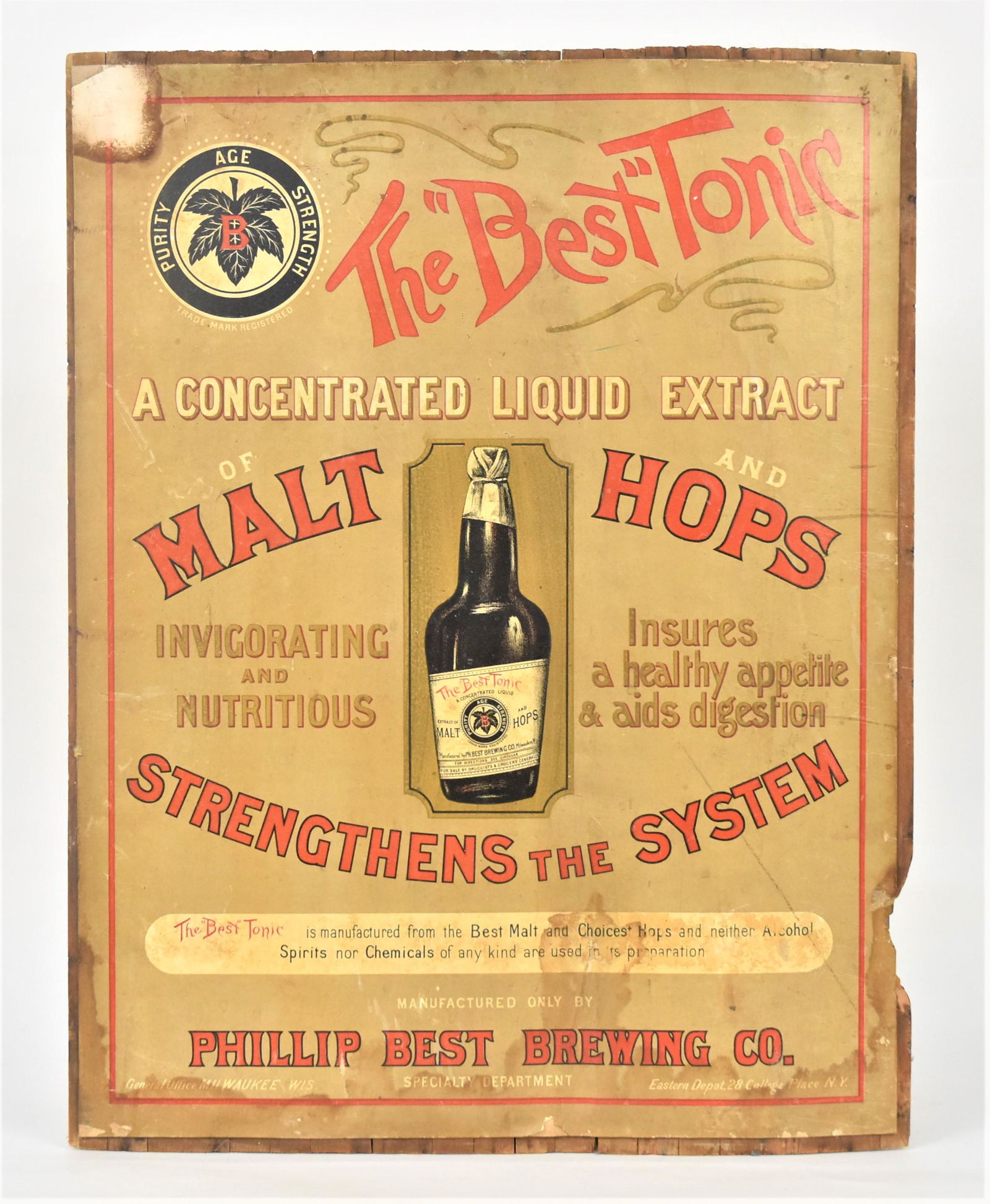 Early Best Tonic Extract Of Malt Brewery Sign (1 of 6)