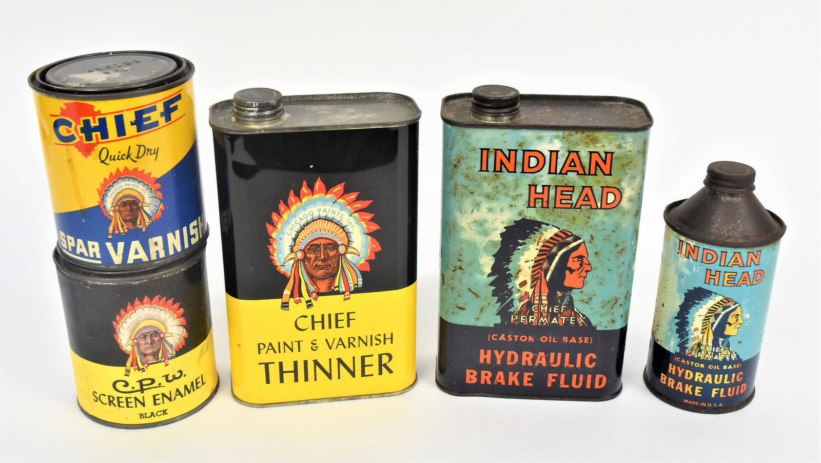 Indian Head Chief Permatex Brake Fluid Can