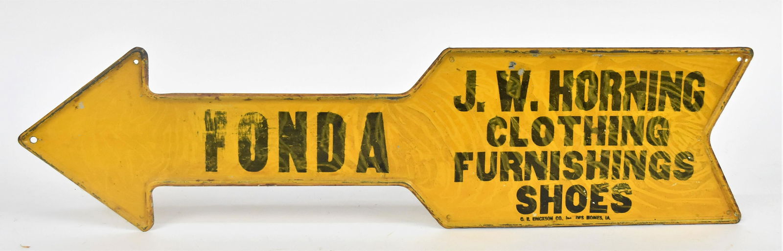 J.W. Horning Arrow Shoe Tin Sign (1 of 5)