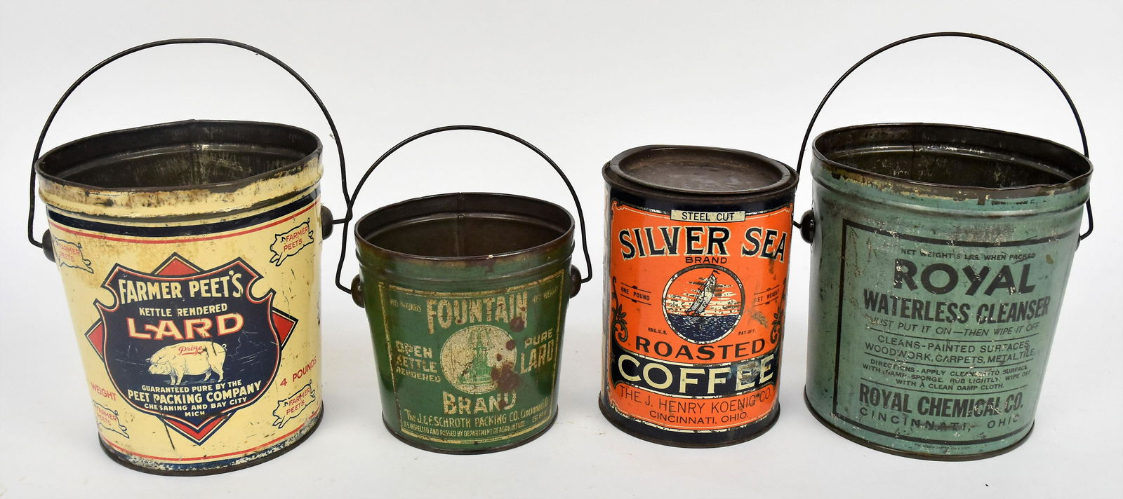 Three Lunch Pail Type Tins Plus (1 of 6)