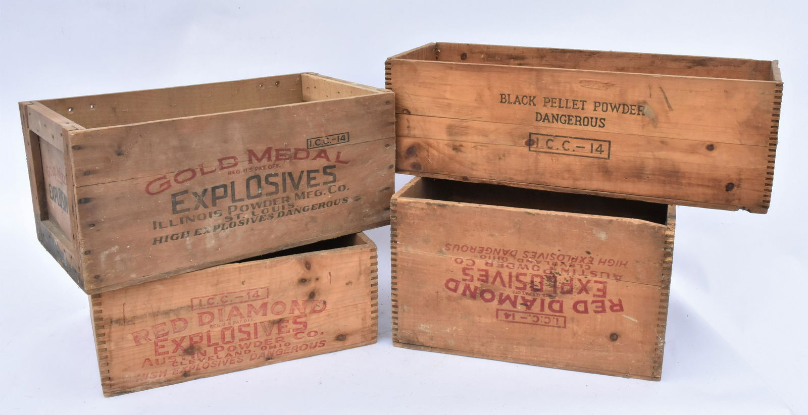 Four Wood Explosives Crates (1 of 9)