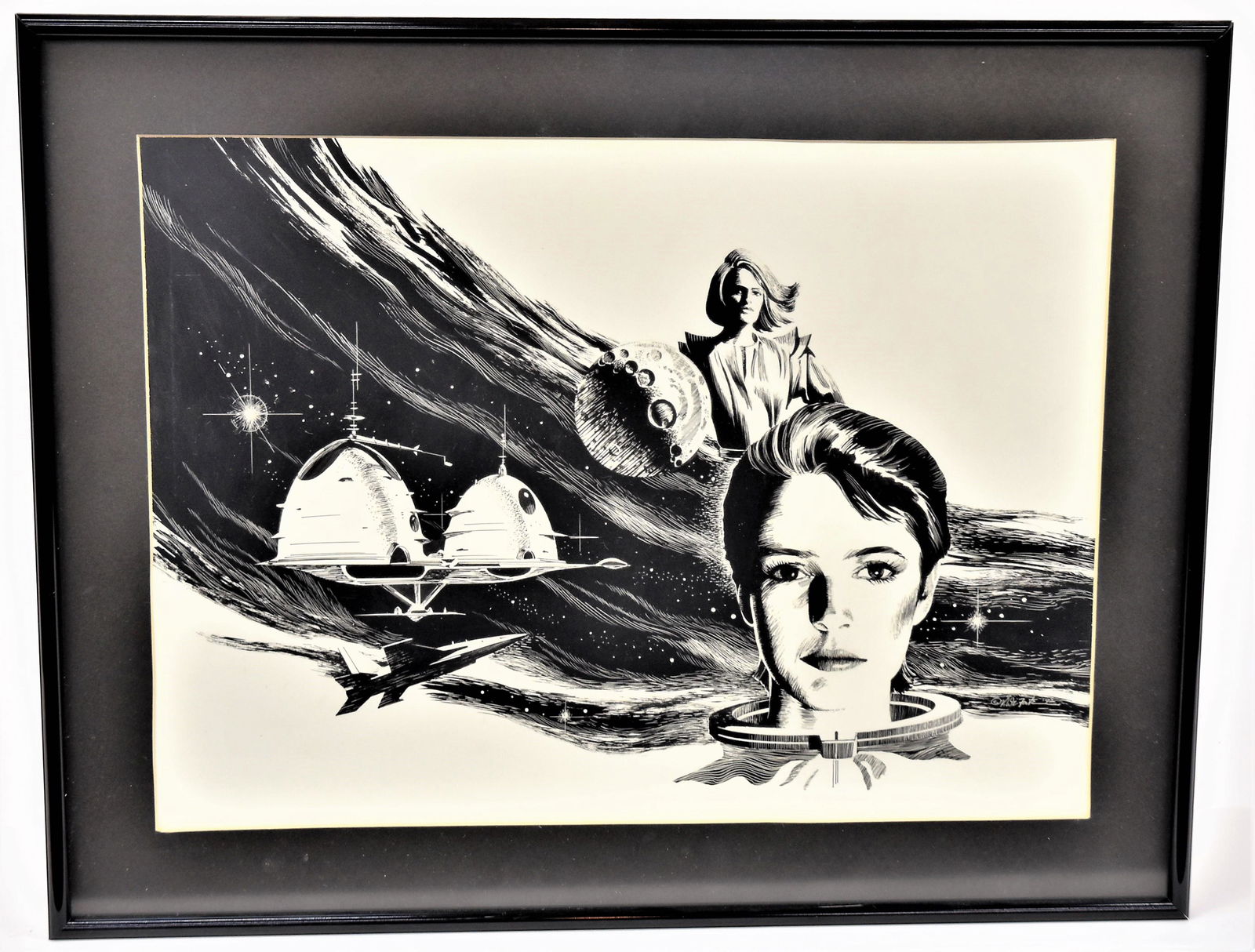 Vincent De Fate Sci Fi Cover Art Ink Drawing (1 of 4)