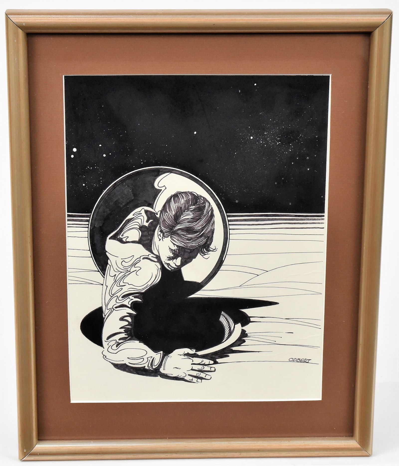 Odbert Ink Sci Fi Cover Art Drawing (1 of 5)