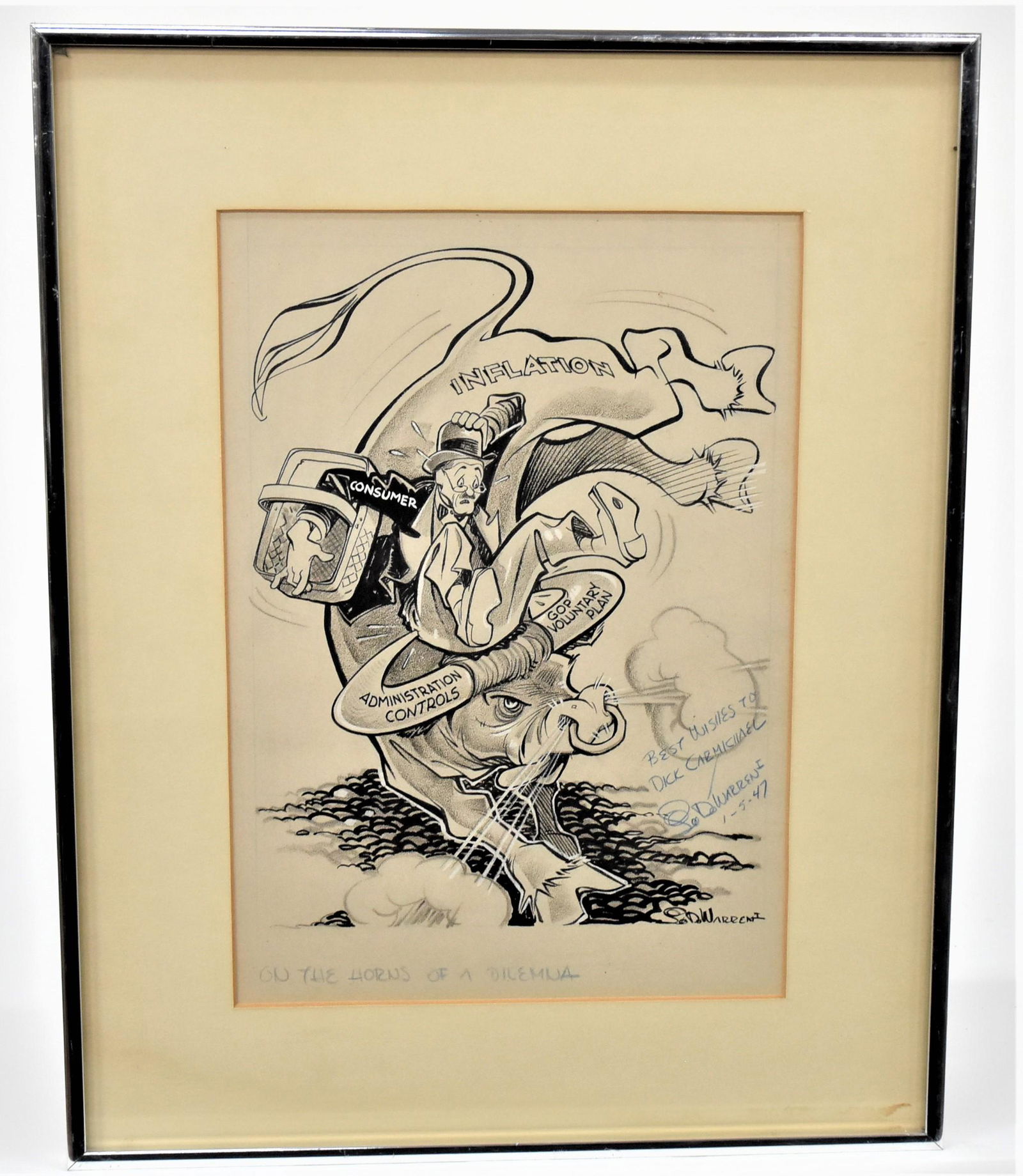 L.D. Warren Political Editorial Comic Art (1 of 4)