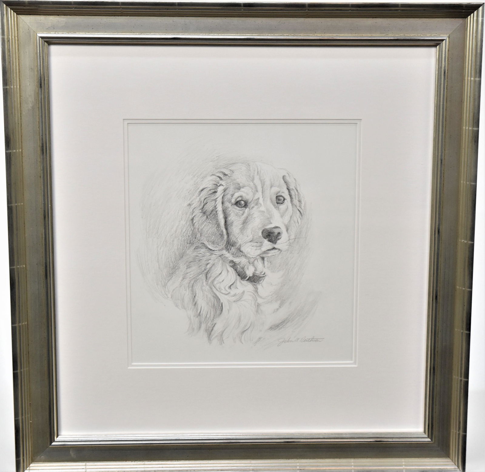 John A .Ruthven Original Graphite Drawing of Puppy (1 of 6)