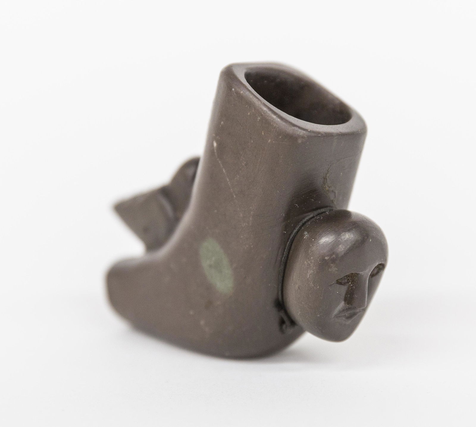 Native American Proto-Historic Micmac Effigy Pipe (1 of 7)