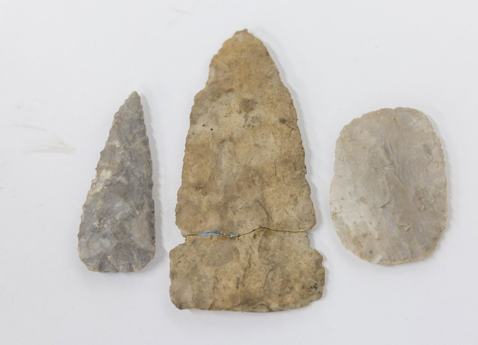 Three Native American Chert Knifes (1 of 3)