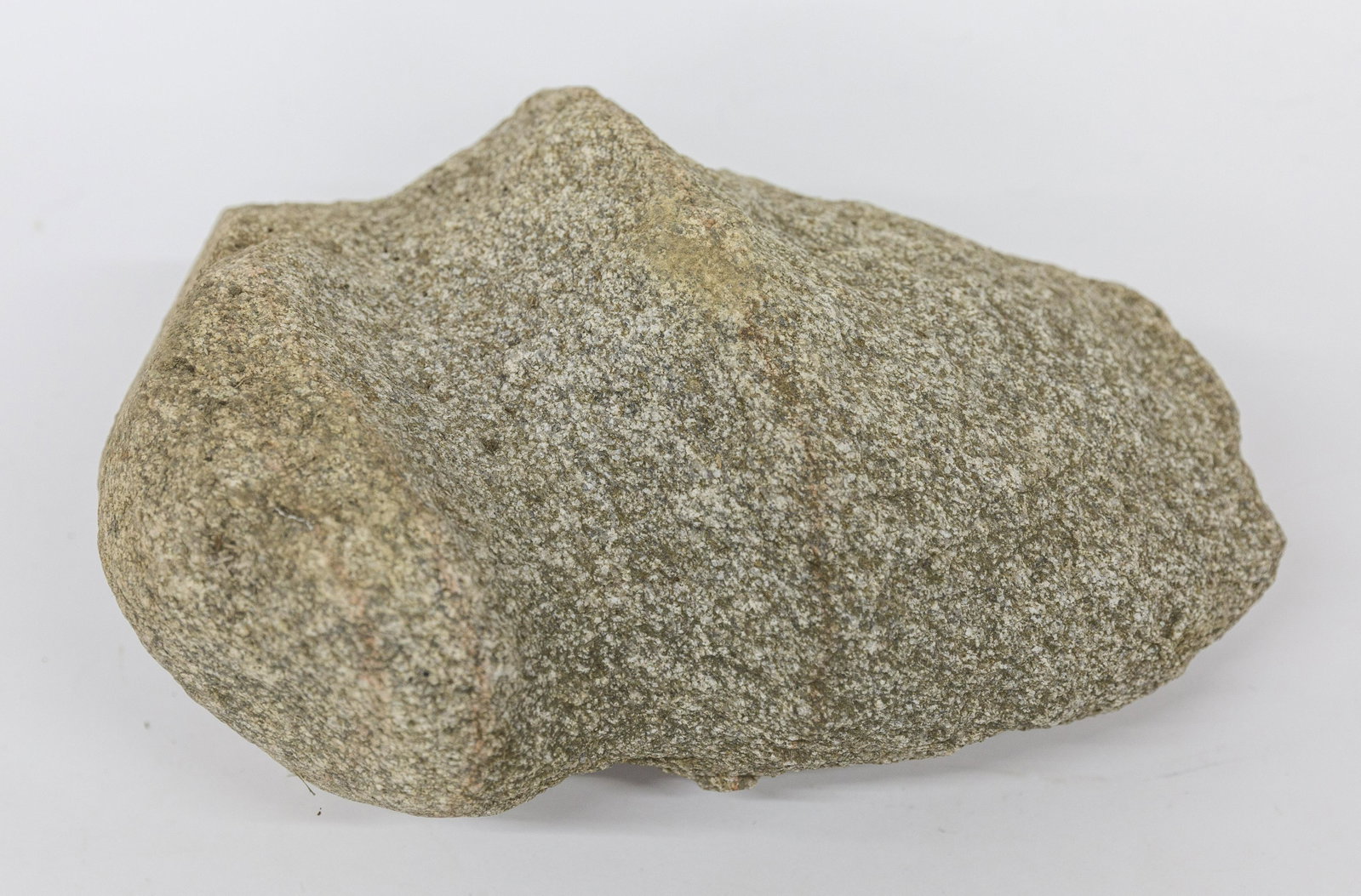 Native American Trophy Ax: Full groove in igneous rock, crudely made, but huge, 13" long x 10" high x 5" thick. Condition as above.