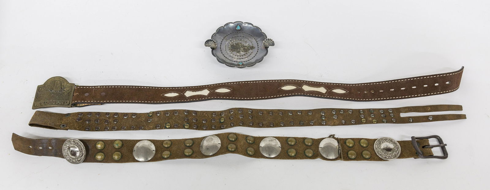 Leather Belts & Silver Ash Tray (1 of 8)