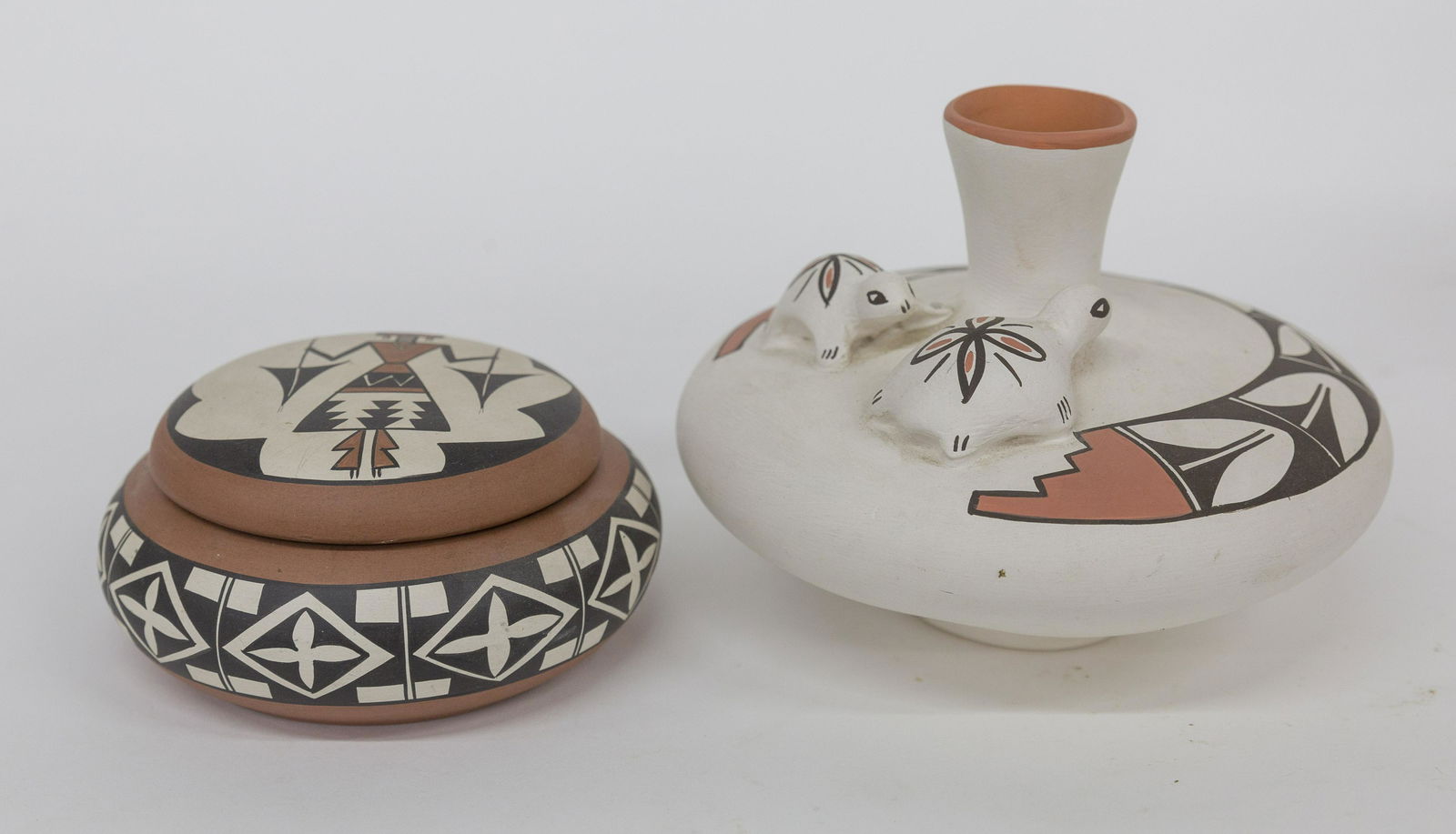 Signed Pueblo & Navajo Polychrome Pottery (1 of 7)