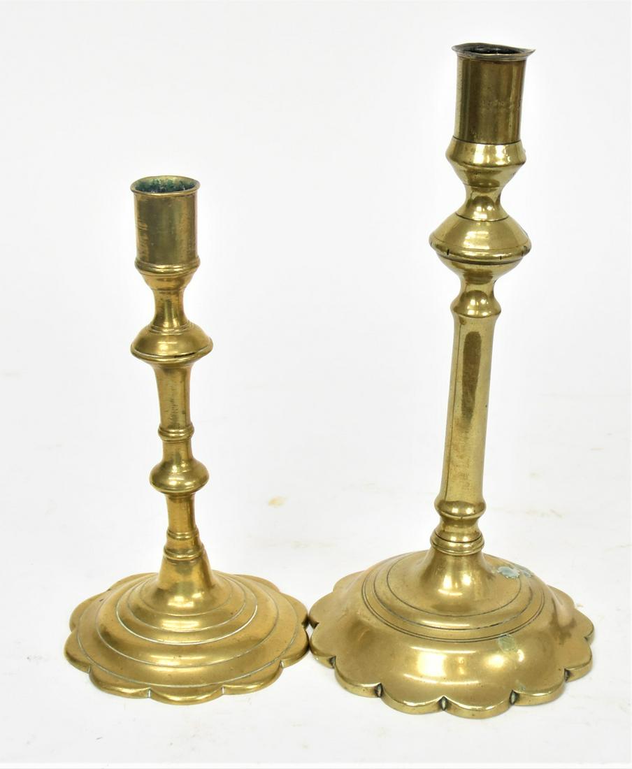 Two 18th century Brass Candlesticks (1 of 3)