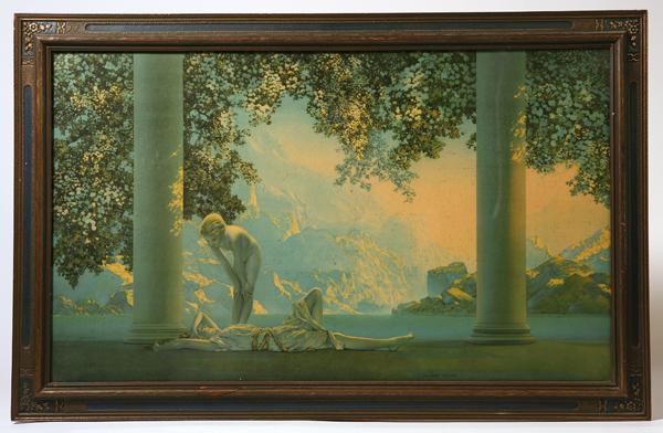 MAXFIELD PARRISH CHROMOLITHOGRAPH: In original frame. 21.5" x 33.5".