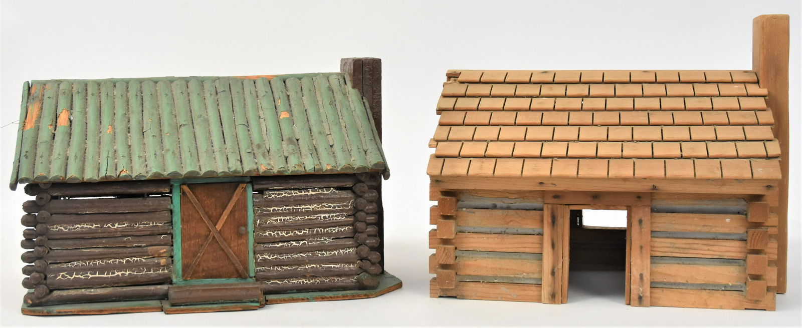 Two Early Log Cabin Doll Houses (1 of 6)