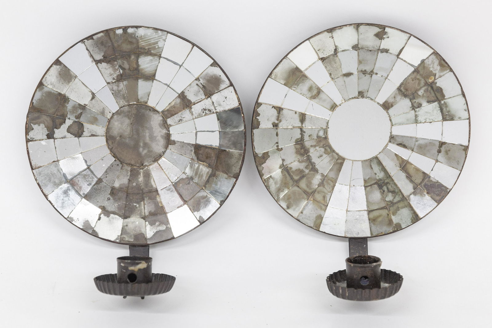 Pair Mirrored Back Candle Sconces (1 of 7)