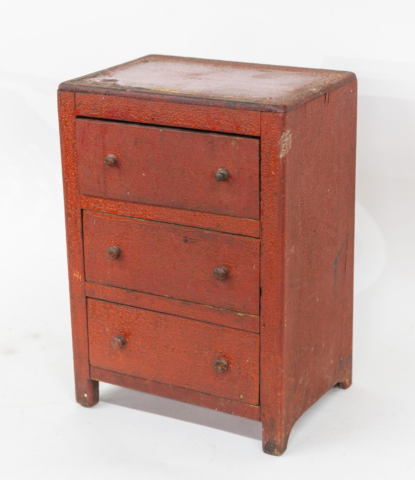 Miniature Chest in Old Red Paint (1 of 11)