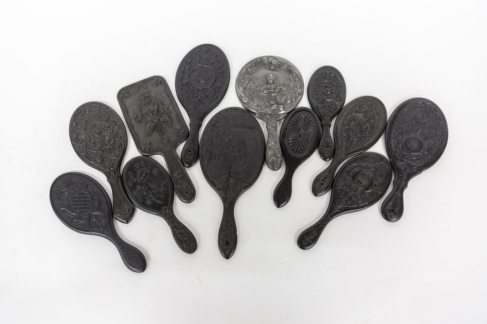 Group Thermal Plastic Victorian Hand Mirrors (1 of 6)