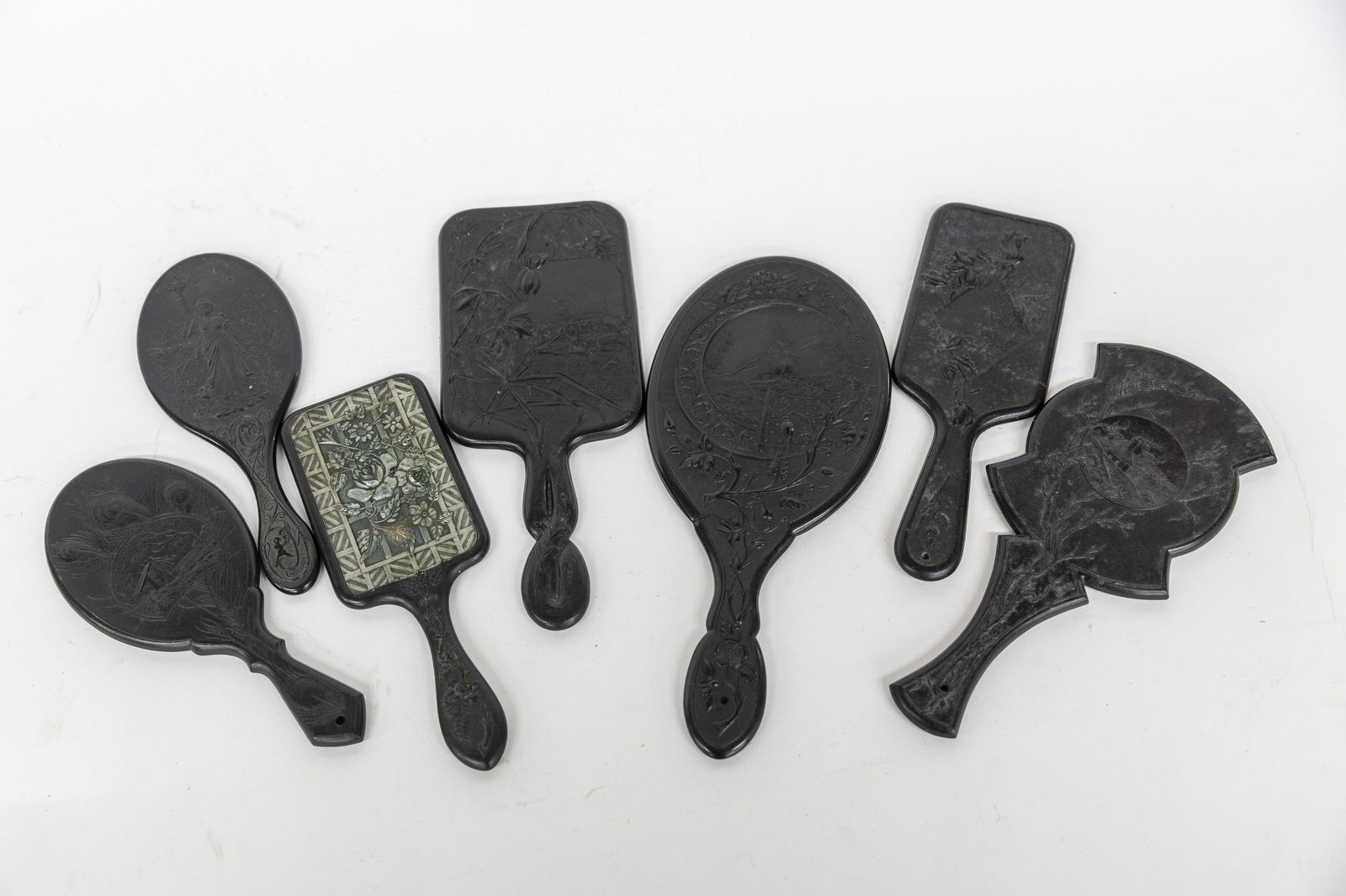 Seven Thermal Plastic Victorian Hand Mirrors (1 of 6)