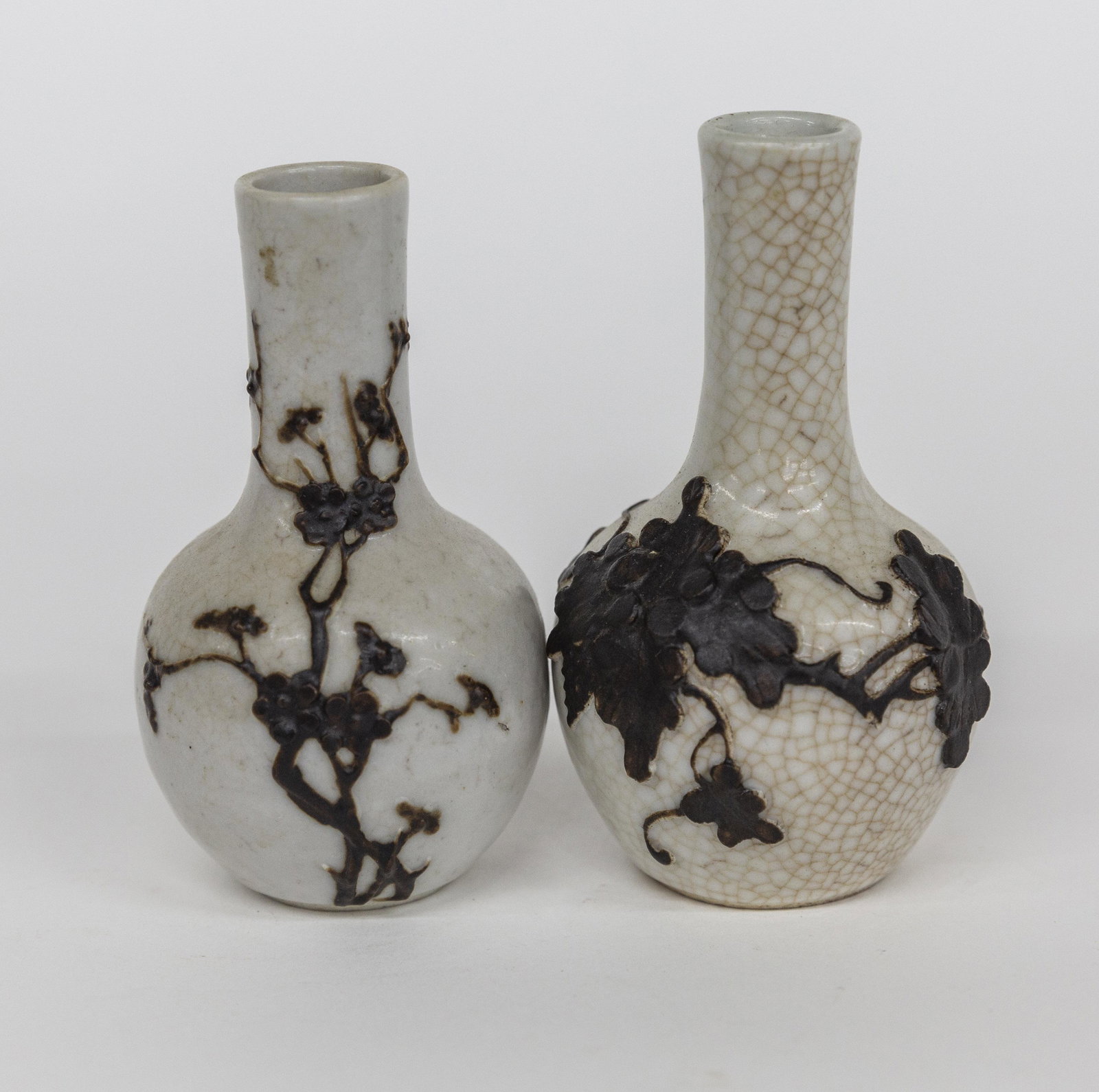 Two Chinese Ge Glaze Nanking Porcelain Vase (1 of 4)