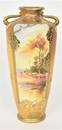 Rare Nippon Tapestry and Gold Vine Vase