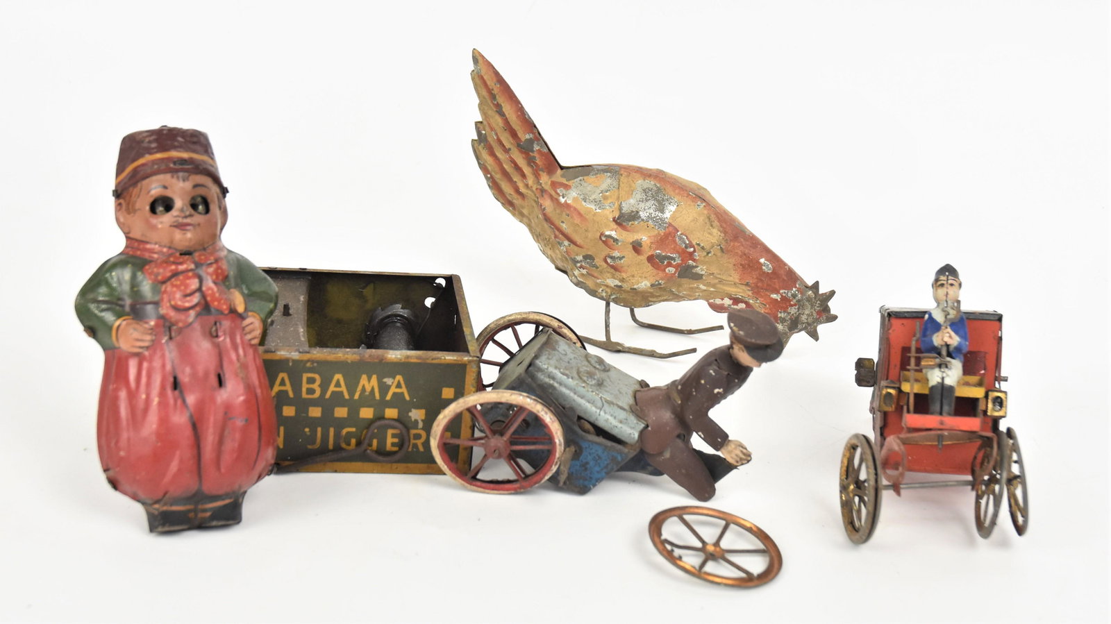 Lot of Five Early Tin Toys (1 of 12)
