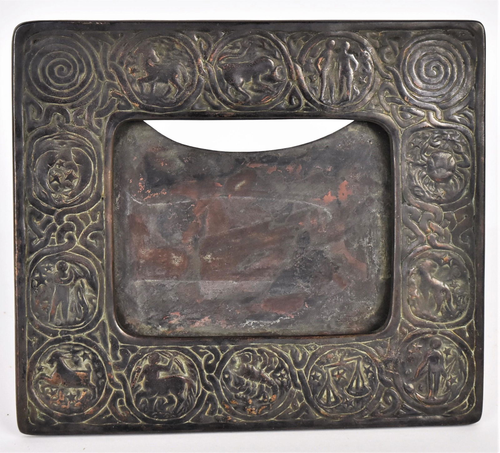 Tiffany Zodiac Bronze Easel Picture Frame (1 of 8)