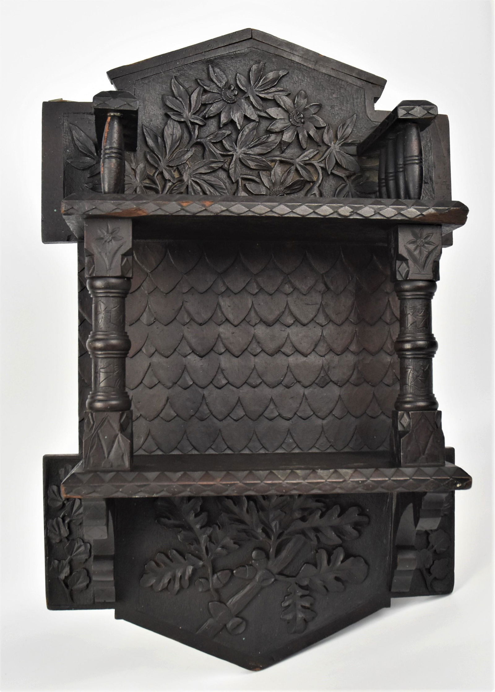 Cincinnati Art Carved Wall Hanging Shelf (1 of 8)