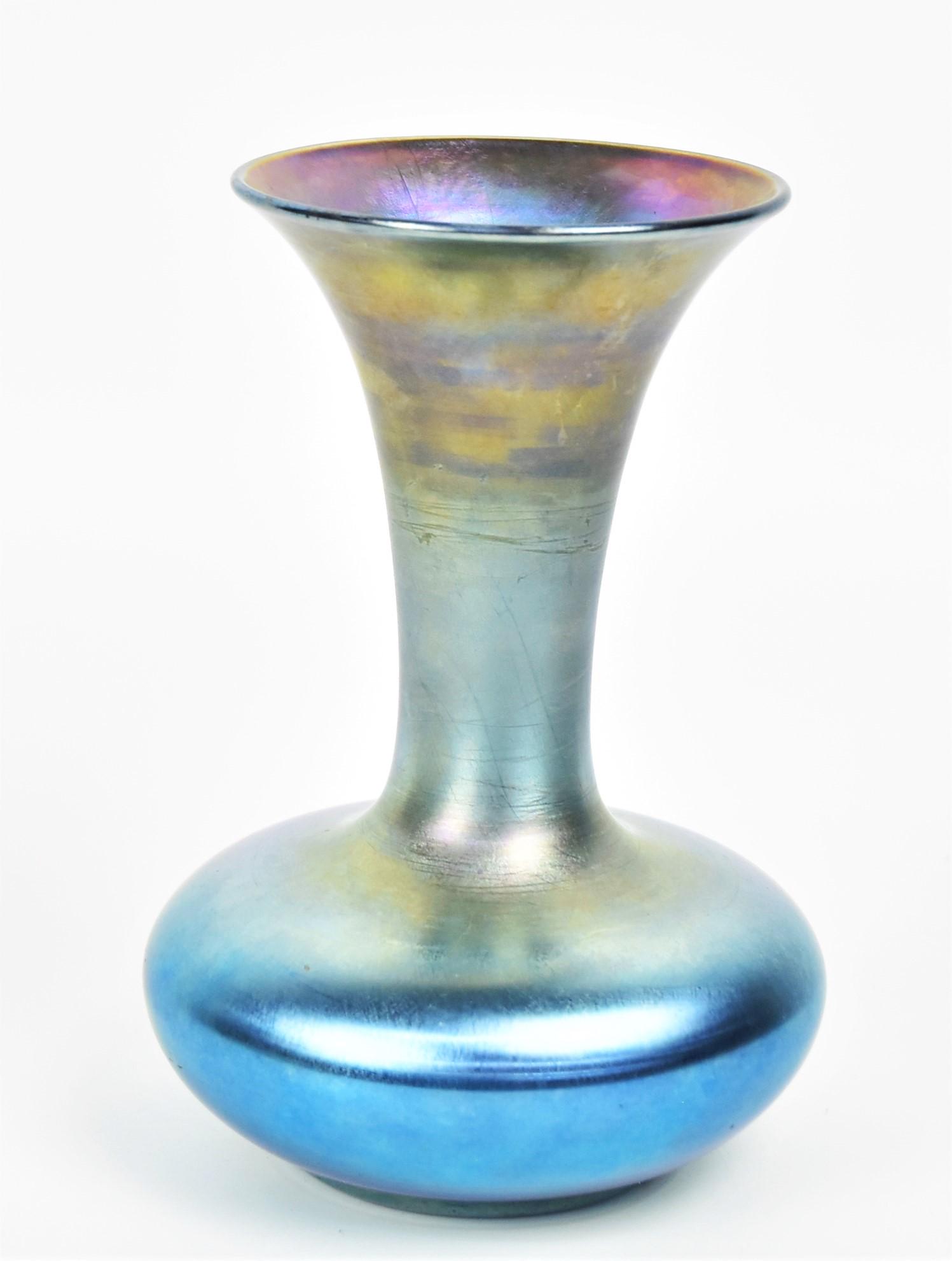 Victor Durand Blue Lustre Vase (1 of 5)