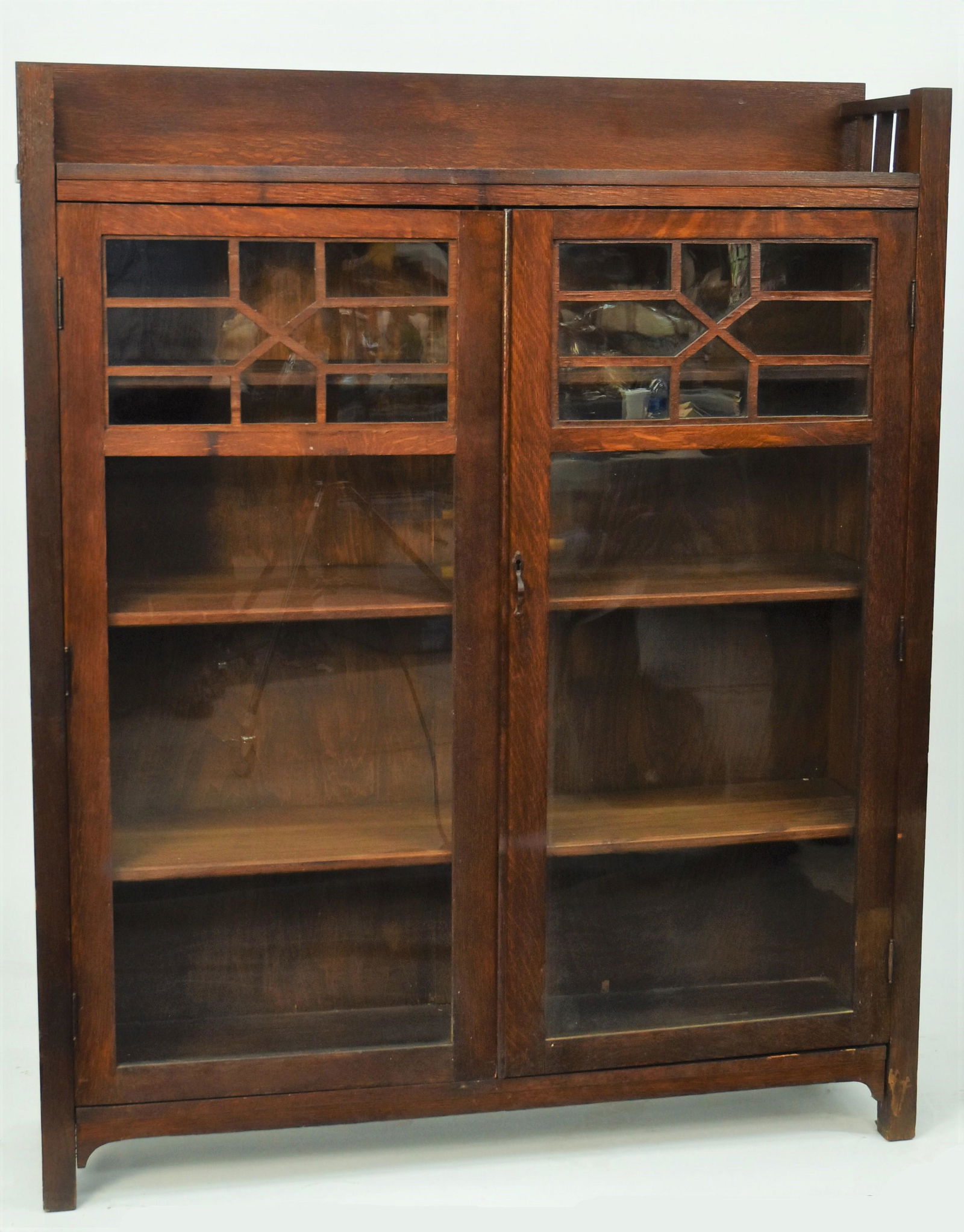 Arts and Crafts Mission Double Door Bookcase (1 of 6)