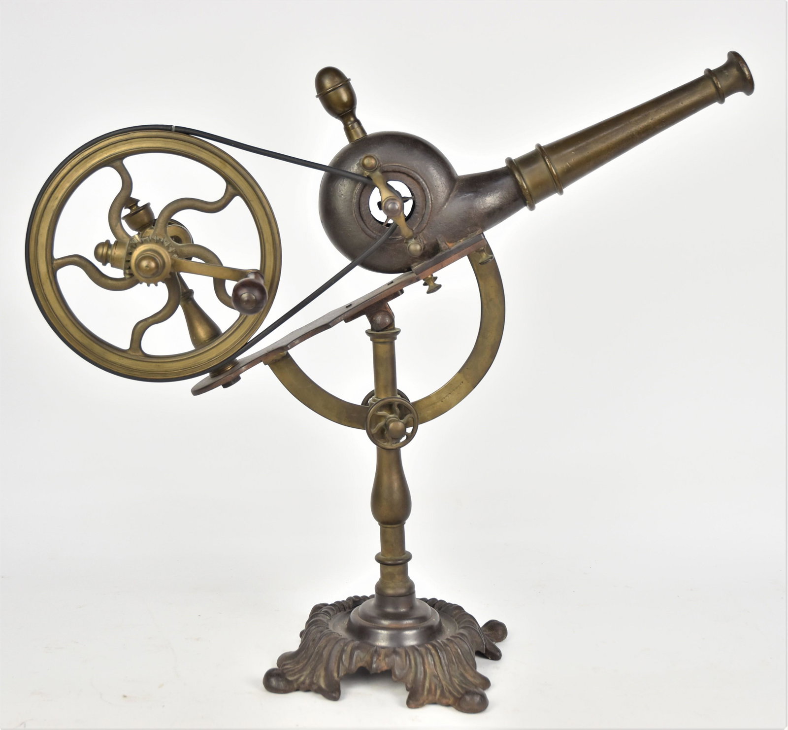 Ornate Victorian Brass Mechanical Fire Bellows (1 of 3)