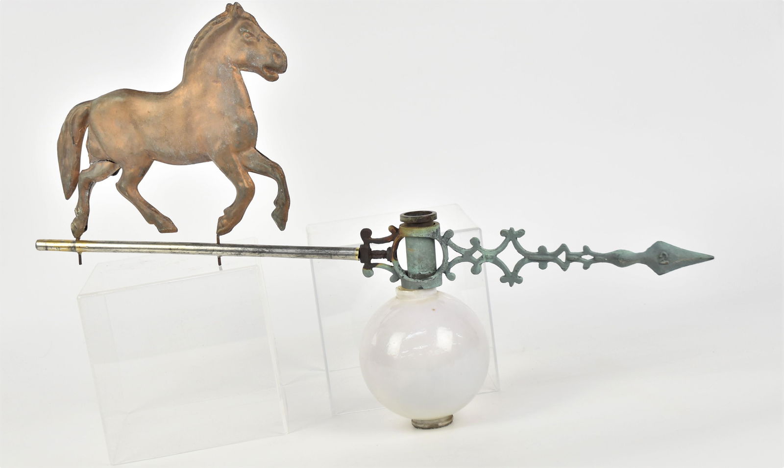 Trotting Horse Lightning Rod Weather Vane (1 of 6)