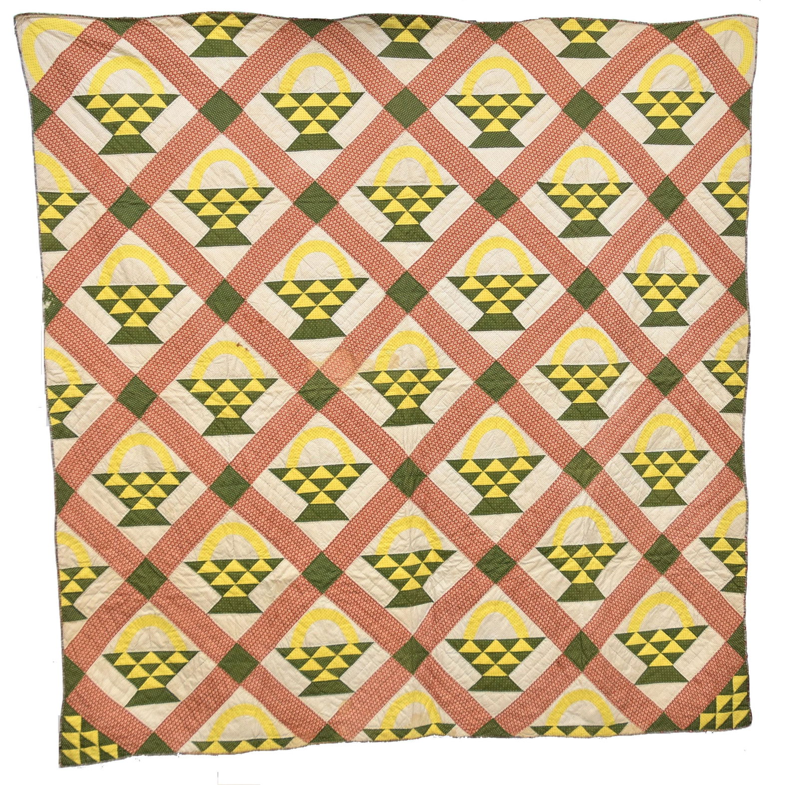 Early Pieced Basket Quilt (1 of 11)