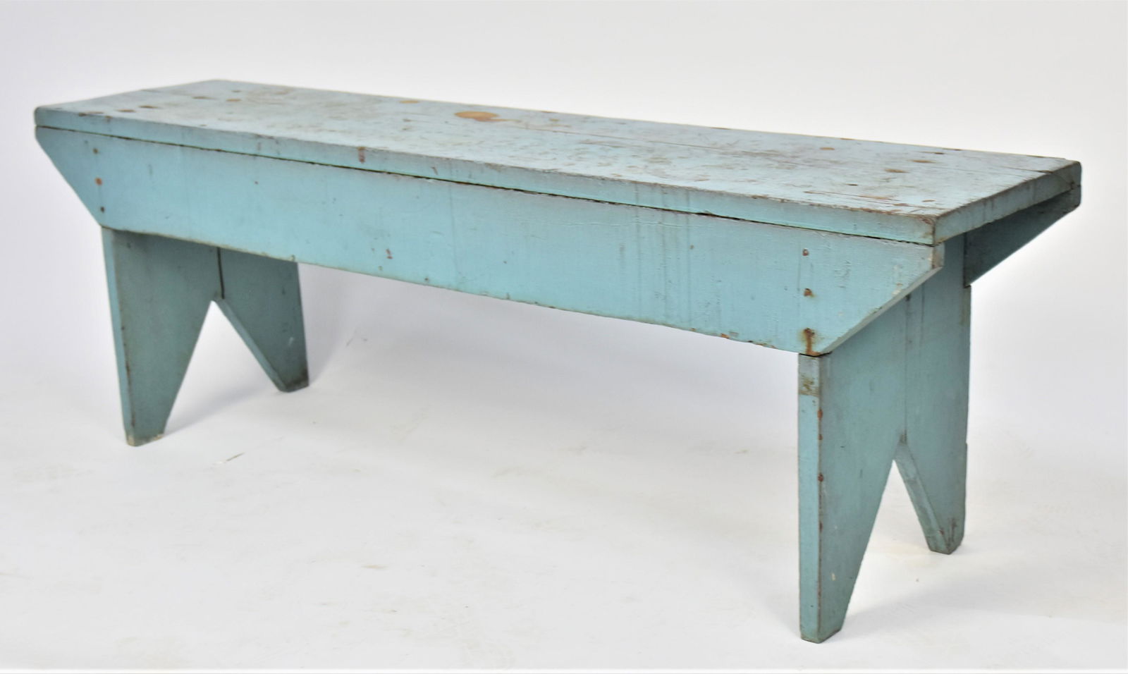 Blue Painted Bucket Bench (1 of 9)