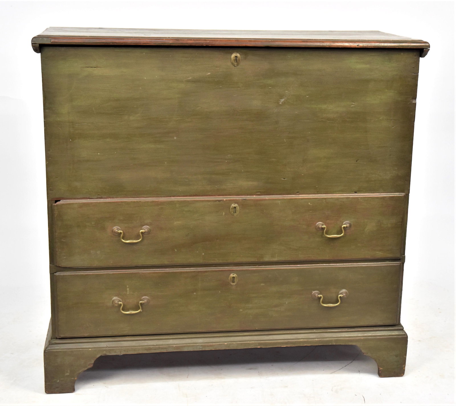 Chippendale Mule Chest with Old Green Paint (1 of 7)