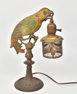 Cast Iron Parrot Desk Lamp