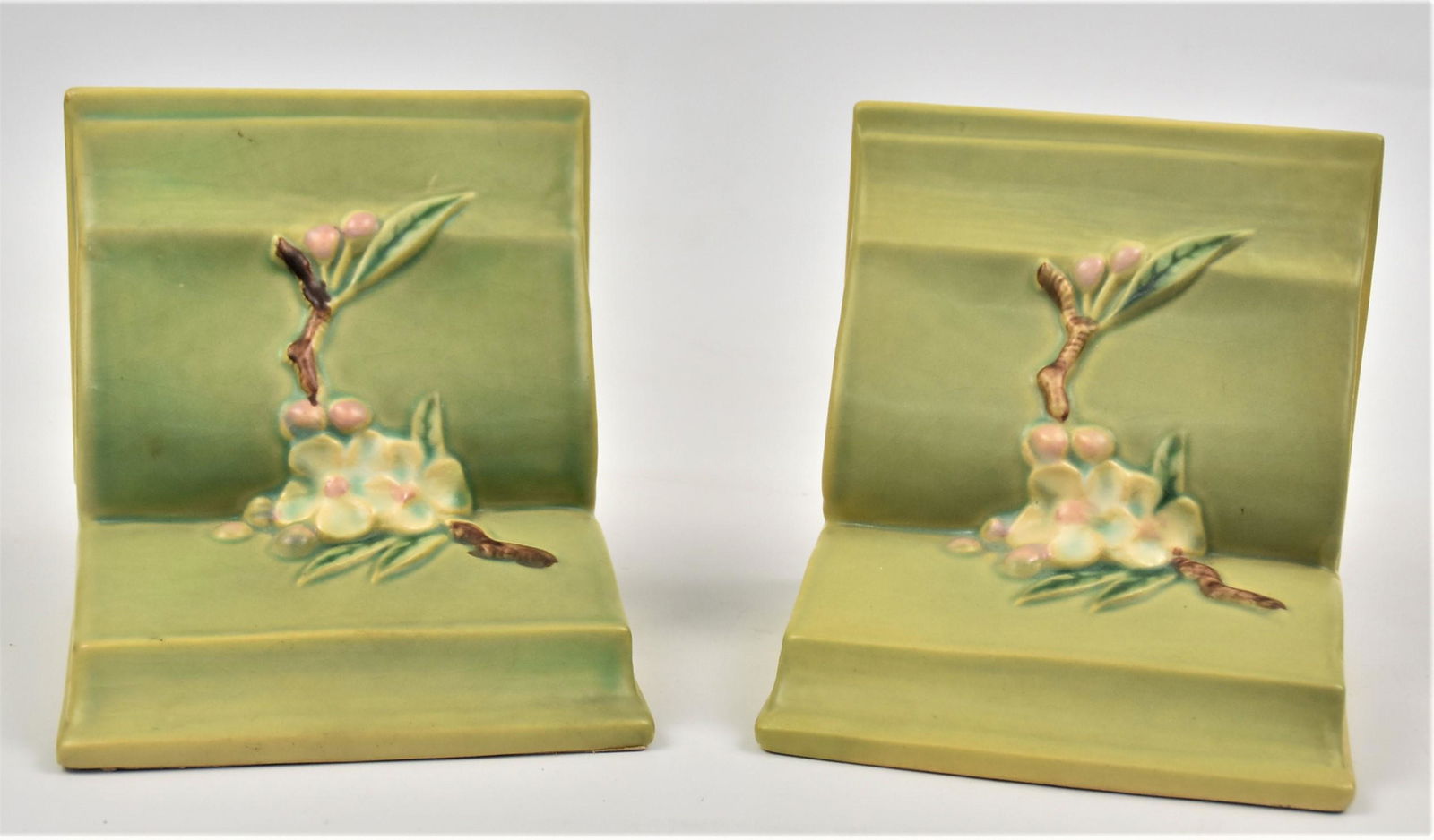 Roseville Apple Blossom Bookends (1 of 5)